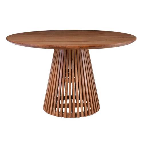 RIM Τραπέζι Ροτόντα Τραπεζαρίας, Ξύλο Μασίφ Ακακία Απόχρωση Φυσικό Ε-00025395 ΕΑ727