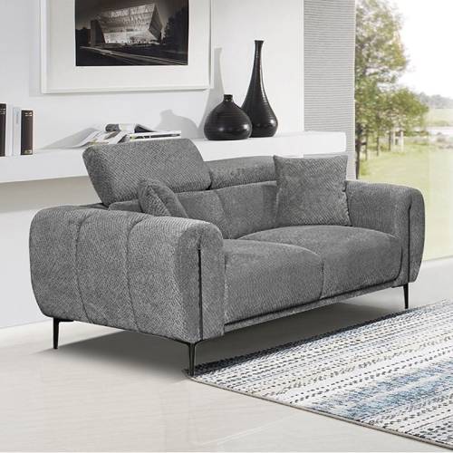 SEVILLE Kαναπές 2Θέσιος Σαλονιού - Καθιστικού, Teddy Ύφασμα Σκούρο Γκρι Ε-00026545 Ε9509,22