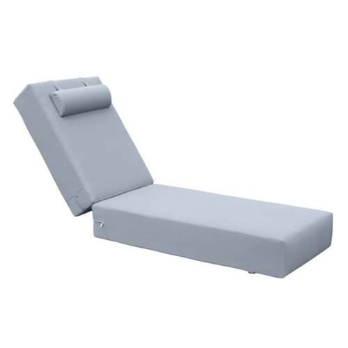 SUNLOUNGER Μαξιλάρι Ξαπλώστρας 20cm, Προσκέφαλο, Ύφασμα Water Repellent Γκρι, Φερμουάρ Ε-00026399 Ε2014,30