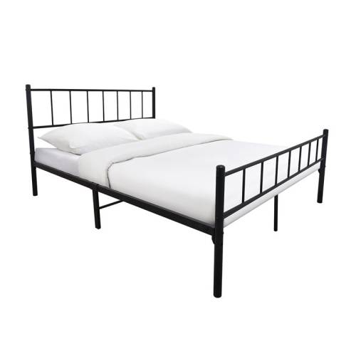 TIVO Κρεβάτι Διπλό, για Στρώμα 150x200cm, Μέταλλο Βαφή Μαύρο Ε-00026486 Ε8042,1