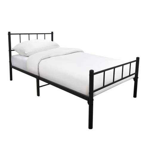 TIVO Κρεβάτι Μονό, για Στρώμα 90x190cm, Μέταλλο Βαφή Μαύρο Ε-00026487 Ε8042,2