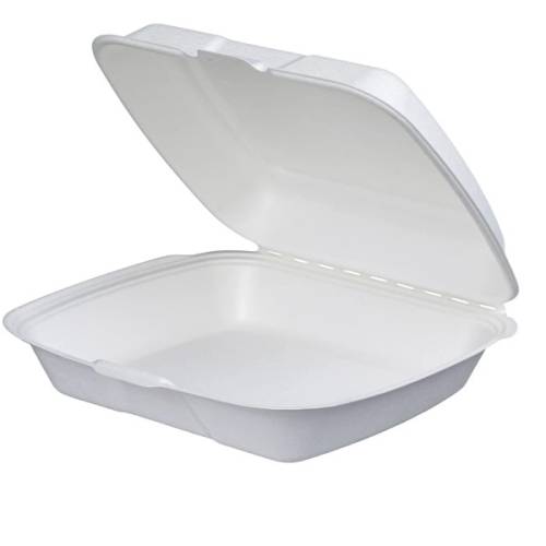 Σκεύος Φαγητού Ενσωματωμένο Καπάκι Ζαχαροκάλαμο 23x20cm 100τεμ TESSERA