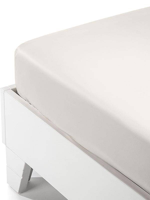 Κατωσέντονο Satin Με Λάστιχο Ecru