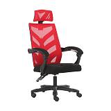 ΚΑΡΕΚΛΑ ΓΡΑΦΕΙΟΥ Fylliana W-09 ΚΟΚΚΙΝΗ ΠΛΑΤΗ-ΜΑΥΡΟ ΚΑΘΙΣΜΑ 60*60*114 x.f