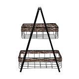 ΣΕΤ 2 ΜΕΤΑΛΛΙΚΟΙ ΔΙΣΚΟΙ ΣΕ ΒΑΣΗ Fylliana ΜΑΥΡΟ ΧΡΩΜΑ 43x30x60εκ