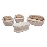 ΣΕΤ ΣΑΛΟΝΙ ΕΞΟΧΗΣ Fylliana Aluminium "Komal" CAPPUCCINO ΧΡΩΜΑ