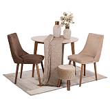 ΤΡΑΠΕΖΙ ΤΡΑΠΕΖΑΡΙΑΣ ΣΤΡΟΓΓΥΛΟ Fylliana Max S 90*75 MACCHIATO