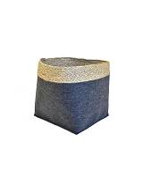 Καλάθι τσόχα γκρι με σχοινί 24Χ24Χ24