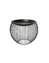 Τραπέζι βοηθ.μπουλ μεταλ.μαύρο με μαύρο καπάκι 40Χ33