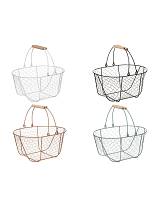 Καλάθι μεταλ.με χερούλια 38Χ25Χ23εκ. 4χρ.