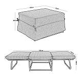 LOGAN Σκαμπό - Κρεβάτι Σαλονιού - Καθιστικού, Στρώμα 7cm, Ύφασμα Εκρού Ε-00017887 Ε9597,40