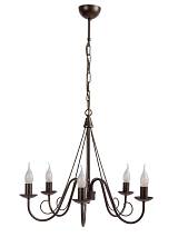 Φωτιστικό Πολύφωτο 5φ Μέταλλο καφέ Ε14