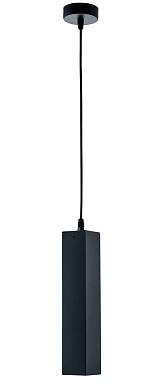 Φωτιστικό μονόφωτο αλουμίνιο τετράγωνο μαύρο GU10 Φ6