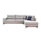 ΚΑΝΑΠΕΣ New Monaco ΔΕΞΙΑ ΓΩΝΙΑ ΓΚΡΙ ΑΝΟΙΧΤΟ 300*230*95