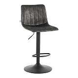 ΣΚΑΜΠΟ ΜΠΑΡ Fylliana 1020 ΓΚΡΙ ΥΦΑΣΜΑ ΜΕ ΜΑΥΡΟ ΜΕΤΑΛΛΙΚΟ ΣΚΕΛΕΤΟ 43x48x112,5εκ