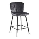 ΣΚΑΜΠΟ ΜΠΑΡ Fylliana 2036 ΓΚΡΙ ΥΦΑΣΜΑ ΜΕ ΜΑΥΡΟ ΜΕΤΑΛΛΙΚΟ ΣΚΕΛΕΤΟ 51x54x94εκ