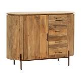 ΚΟΜΟΤΑ-ΣΥΡΤΑΡΙΕΡΑ Fylliana Bhopal MANGO WOOD ΧΡΩΜΑ 120x40x90εκ