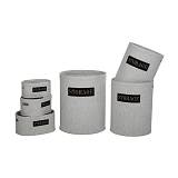 ΣΕΤ 3 ΓΚΡΙ ΤΣΟΧΙΝΟ ΣΤΡΟΓΓΥΛΟ ΔΙΑΦ.ΧΡΗΣΕΩΝ 46Χ55 41Χ50 34Χ45