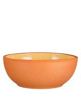 Σαλατιέρα κερ.πορτοκ.κίτρινη επίστρωση Φ20Η8,5cm