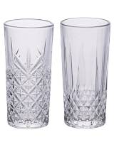 Ποτήρι γυάλ.νερου 2σχέδια Φ7xΗ15cm 300ml