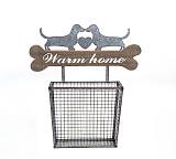 Επίτοιχη γραμματοθήκη & έντυπα από ξύλο και σύρμα. ID153