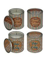 Δοχείο μεταλ.με καπάκι και αρωμ.κερί 8,3Χ9