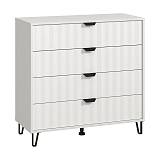 ΚΟΜΟΤΑ-ΣΥΡΤΑΡΙΕΡΑ BREST 4F ΛΕΥΚΟ-ΛΕΥΚΟ ΜΑΤ ΧΡΩΜΑ 93x40x90εκ