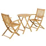 ΣΕΤ BISTRO 3 ΤΕΜ ΞΥΛΟ ΑΚΑΚΙΑΣ Fylliana FL921 ΚΑΡΥΔΙ ΣΚΕΛΕΤΟΣ 60x60x75εκ