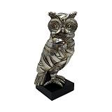 ΕΠΙΤΡΑΠΕΖΙΑ ΔΙΑΚΟΣΜΗΤΙΚΗ ΦΙΓΟΥΡΑ Fylliana FL25090 ΚΟΥΚΟΥΒΑΓΙΑ ΑΣΗΜΙ-ΜΑΥΡΟ ΧΡΩΜΑ 9.5x9.5x22.5εκ