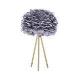 ΕΠΙΤΡΑΠΕΖΙΟ ΦΩΤΙΣΤΙΚΟ ΜΕ ΦΤΕΡΑ Fylliana ΜΑΥΡΟ-ΓΚΡΙ ΧΡΩΜΑ 40x62εκ