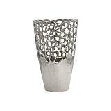 ΜΕΤΑΛΛΙΚΟ ΒΑΖΟ Fylliana FL8852 ΑΣΗΜΙ ΧΡΩΜΑ 21x13x31εκ