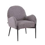 ΠΟΛΥΘΡΟΝΑ Fylliana FL65 ΓΚΡΙ ΥΦΑΣΜΑ ΜΕ ΜΕΤΑΛΛΙΚΟ ΣΚΕΛΕΤΟ 69x67x84εκ