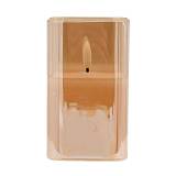 ΔΙΑΚΟΣΜΗΤΙΚΟ LED ΚΕΡΙ ΜΕ ΡΕΑΛΙΣΤΙΚΗ 3D ΦΛΟΓΑ Fylliana FL7515 ΣΕ ΤΕΤΡΑΓΩΝΟ ΓΥΑΛΙ ΧΡΩΜΑ AMBER 8x8x15εκ