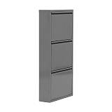 ΜΕΤΑΛΛΙΚΗ ΠΑΠΟΥΤΣΟΘΗΚΗ 3 ΘΕΣΕΩΝ FYLLIANA ΓΚΡΙ ΧΡΩΜΑ 50x15x104εκ