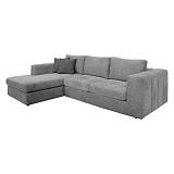 ΚΑΝΑΠΕΣ Fylliana Mondiva ΑΡΙΣΤΕΡΗ ΓΩΝΙΑ ΓΚΡΙ ΧΡΩΜΑ 280x180x83εκ