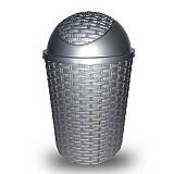 Κάδος 15lt παλλόμενο καπάκι γκρι 04-598 NOVATEX