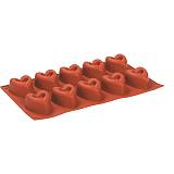 Καλούπι σιλικόνης 10 θέσεων καρδιές 10-294 NOVATEX