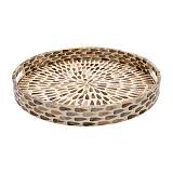 ΔΙΑΚΟΣΜΗΤΙΚΟΣ ΔΙΣΚΟΣ MDF-ΚΟΧΥΛΙ TEAR DROP Fylliana FL01 ΜΠΕΖ-ΚΑΦΕ-ΛΕΥΚΟ ΧΡΩΜΑ 40εκ