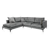 ΚΑΝΑΠΕΣ Fylliana Marcell ΑΡΙΣΤΕΡΗ ΓΩΝΙΑ ΓΚΡΙ ΜΕ ΑΝΟΙΧΤΟ ΓΚΡΙ ΜΑΞΙΛΑΡΙΑ 300x230x88εκ