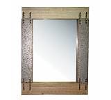 Καθρέπτης από ξύλο & παλαιωμένο γαλαβανιζέ σε loft design ID154