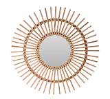 Στρογγυλός καθρέπτης bamboo, φυσικό χρ.,δ.38cm MI135