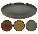 Ρηχό πιάτο stoneware "reactive glaze",3χρμ., 27cm KZ252