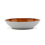 Πιάτο σούπας πορσελάνινο καφέ "Alexandra" 20cm