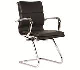 BF4800V Πολυθρόνα Γραφείου Επισκέπτη, Μέταλλο Χρώμιο, PU Μαύρο Ε-00011034 ΕΟ235