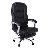 BF8550 Massage Relax Πολυθρόνα Γραφείου Διευθυντή, Βάση Χρώμιο με Υποπόδιο, Pu  Μαύρο Ε-00022920 ΕΟ284,1