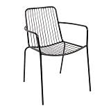 NEXUS Πολυθρόνα Κήπου Βεράντας, Μέταλλο Βαφή Μαύρο, Στοιβαζόμενη Ε-00018509 Ε520