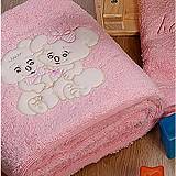 Σετ Πετσέτες Κεντητές Couple 06 Ροζ-Ροζ SUNSHINE HOME